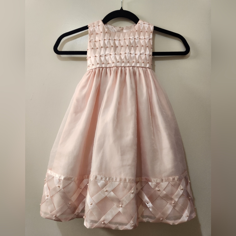 COPY - Baby Pink with Pink Pearls Formal Dress 2T LIKE NEW